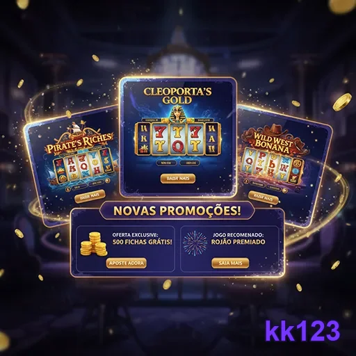 Ilustração de Explore os Recompensas VIP no kk123 com Slots e Blackjack